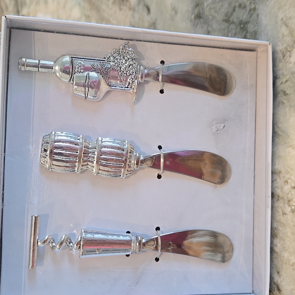 Silver Cheese Charcuterie Set - Brand New!